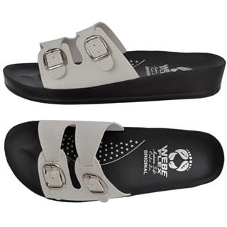 Sandalia Ortopedica Feminina Esporão Fascite Chinelo Modelo Novo Exclusivo Branco E Preto Duas Tiras