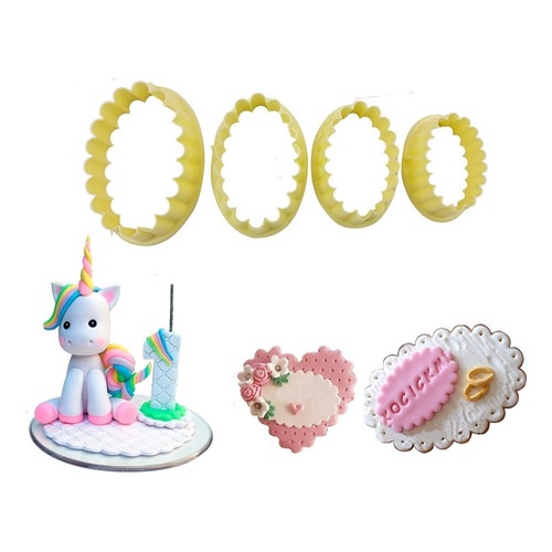 Cortador Molde Oval Babado Pasta Americana Biscuit Shopee Brasil