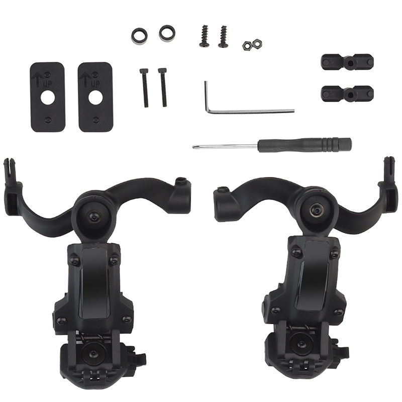 IDOGEAR kit Adaptador De Trilho Guia De Capacete Tático Multi-Ângulo Ajustável HD-ACC-08 Camuflagem Engrenagens De Náilo