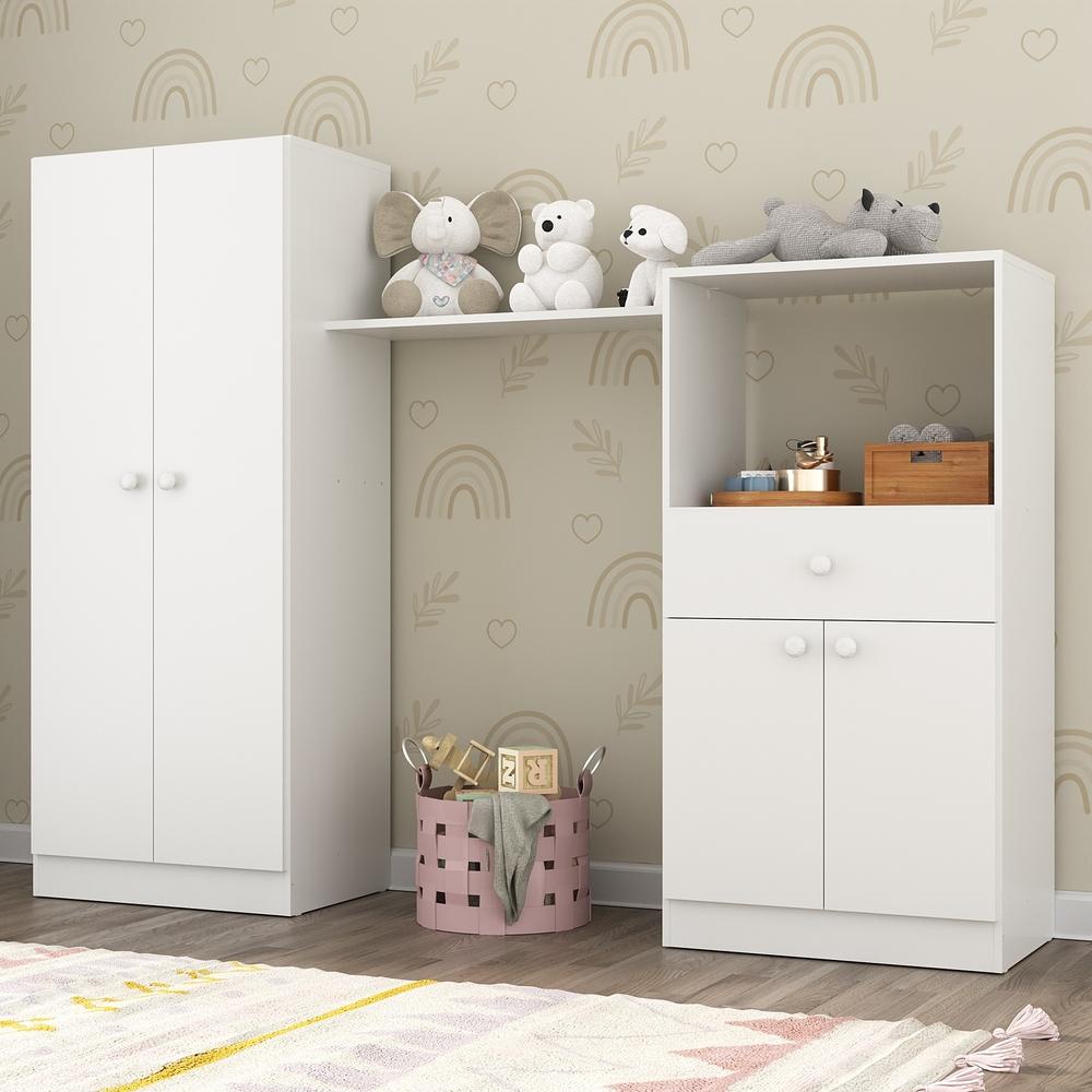 Guarda Roupa 4 Portas e 1 Gaveta Merengue Multimóveis Branco em Oferta na Shopee