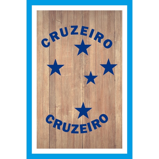 Placa Quadro Decorativo Cruzeiro Mafia Azul Zeiro maior de minas de MDF 6mm (Não empena com tempo) 20x28cm Impressão Direta 92