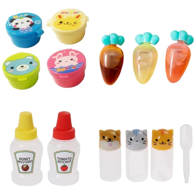 Mini Condimento Squeeze Bottle Salada De Ketchup Jarro Plástico Portátil Lancheira em Oferta na Shopee