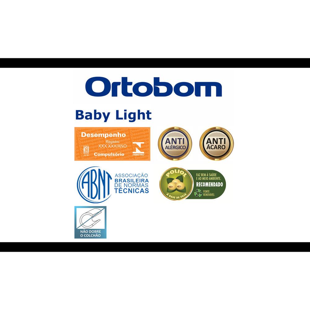 Detalhes do Colchão Baby Light D18 (70x130x12) - Espuma D18 Selada, Antialérgico e Antiácaro Ortobom