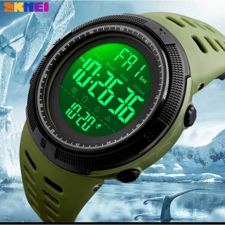 Relógio Digital Esportivo Prova D'água Skmei 1251 Verde PRODUTO ORIGINAL