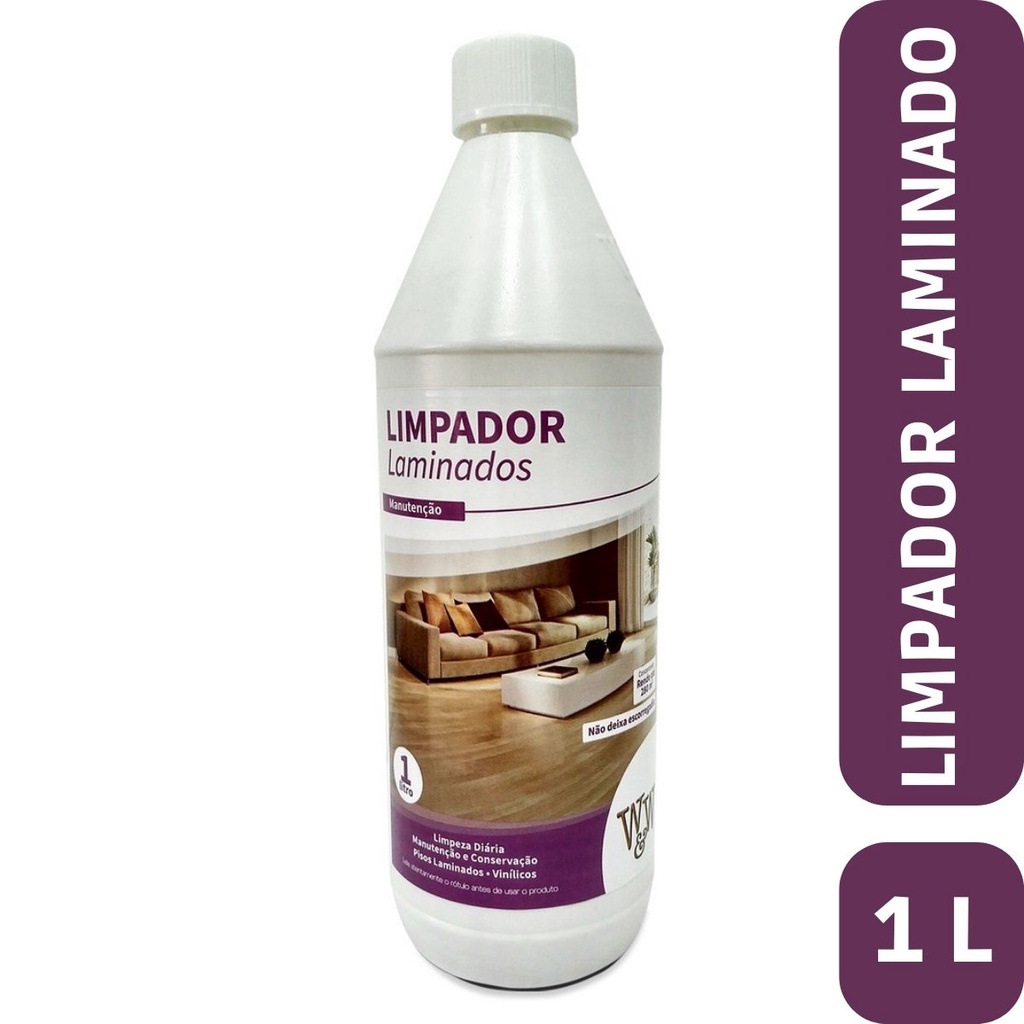 Limpador Piso Laminado Concentrado Uso Diário Limpeza Profunda Sem Danificar Piso W&W 1L Rende Mais em Oferta na Shopee