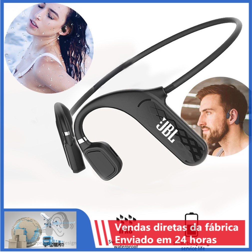 Fone De Ouvido Bluetooth Sem Fio Condução Osso