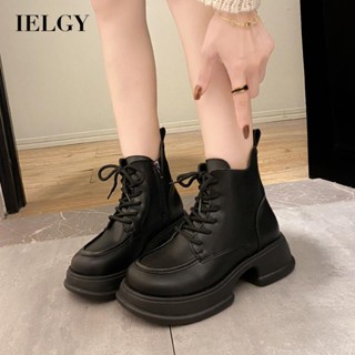 IELGY Todas As Mulheres Combina Com Sola Grossa Estilo Britânico Botas martin