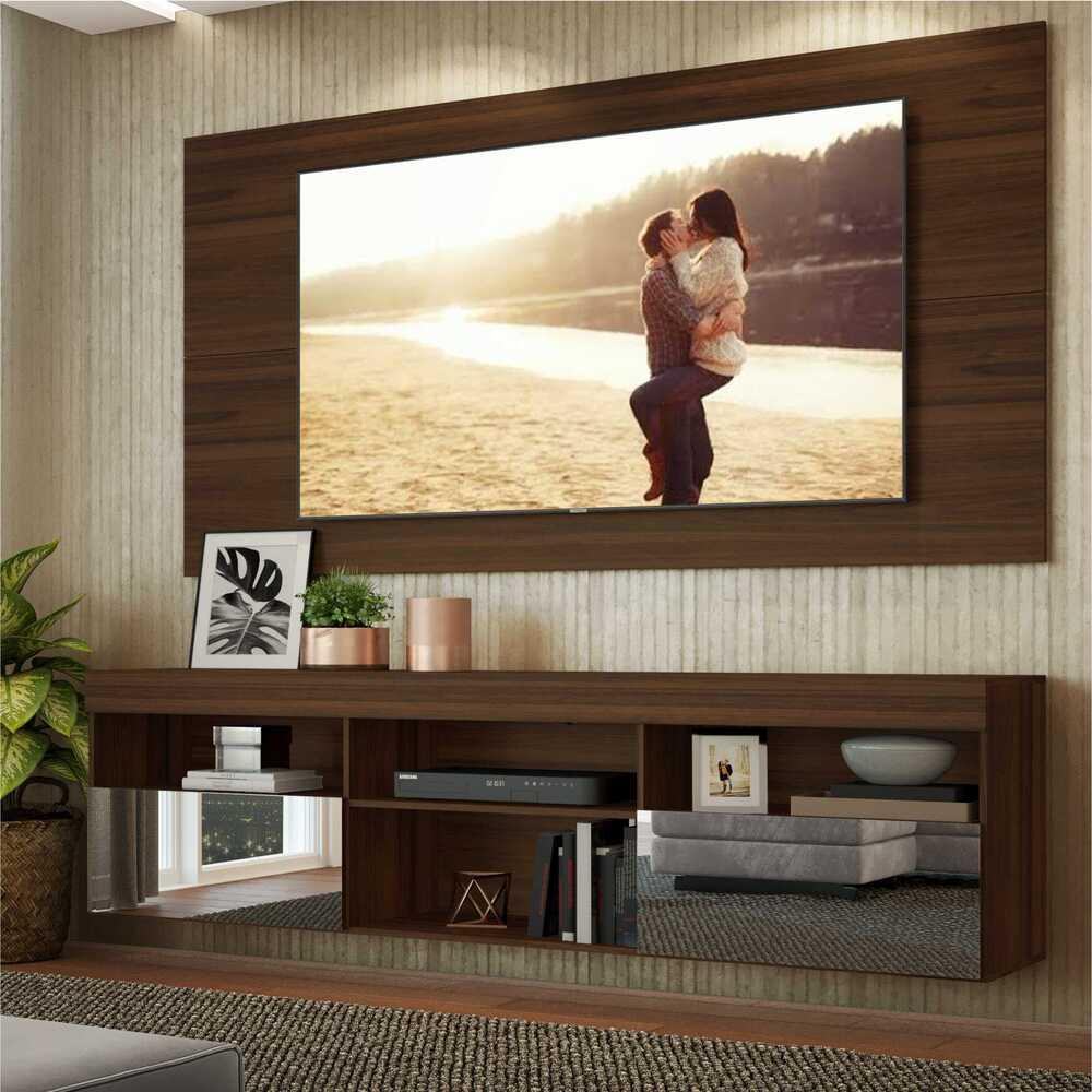 Painel TV até 65 polegadas com Rack Suspenso e Espelho Flórida Multimóveis Duna
