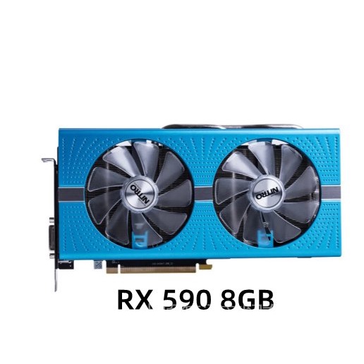 Original Usado rx 590 8gb Placas Gráficas gpu radeon rx590 rx590 gme 8gb nitro amd Cartão De Vídeo Com Tela De Computador Mapa De Jogo