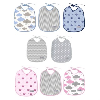 babador para bebê algodão e forro impermeável 23 cm x 19 cm 1 unidade estampas neutras