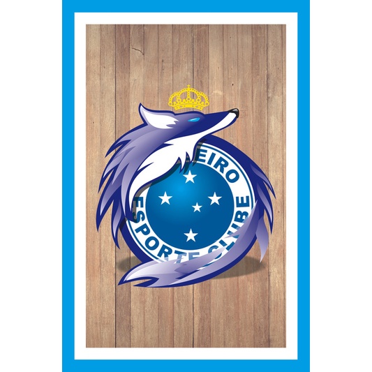 Placa Quadro Decorativo Cruzeiro Mafia Azul Zeiro maior de minas de MDF 6mm (Não empena com tempo) 20x28cm Impressão Direta 90