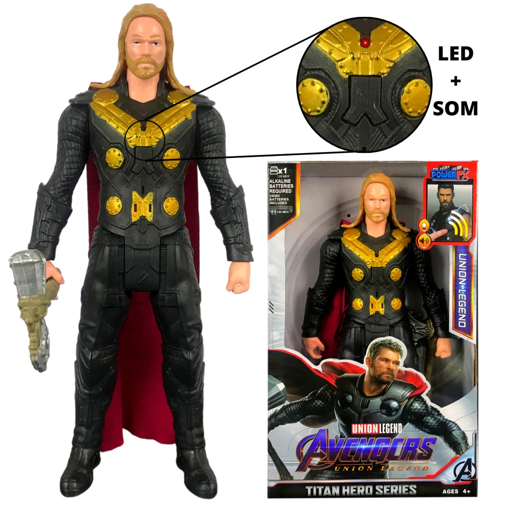 Boneco Thor Marvel Vingadores Articulado Brinquedo Com Led E Som ...