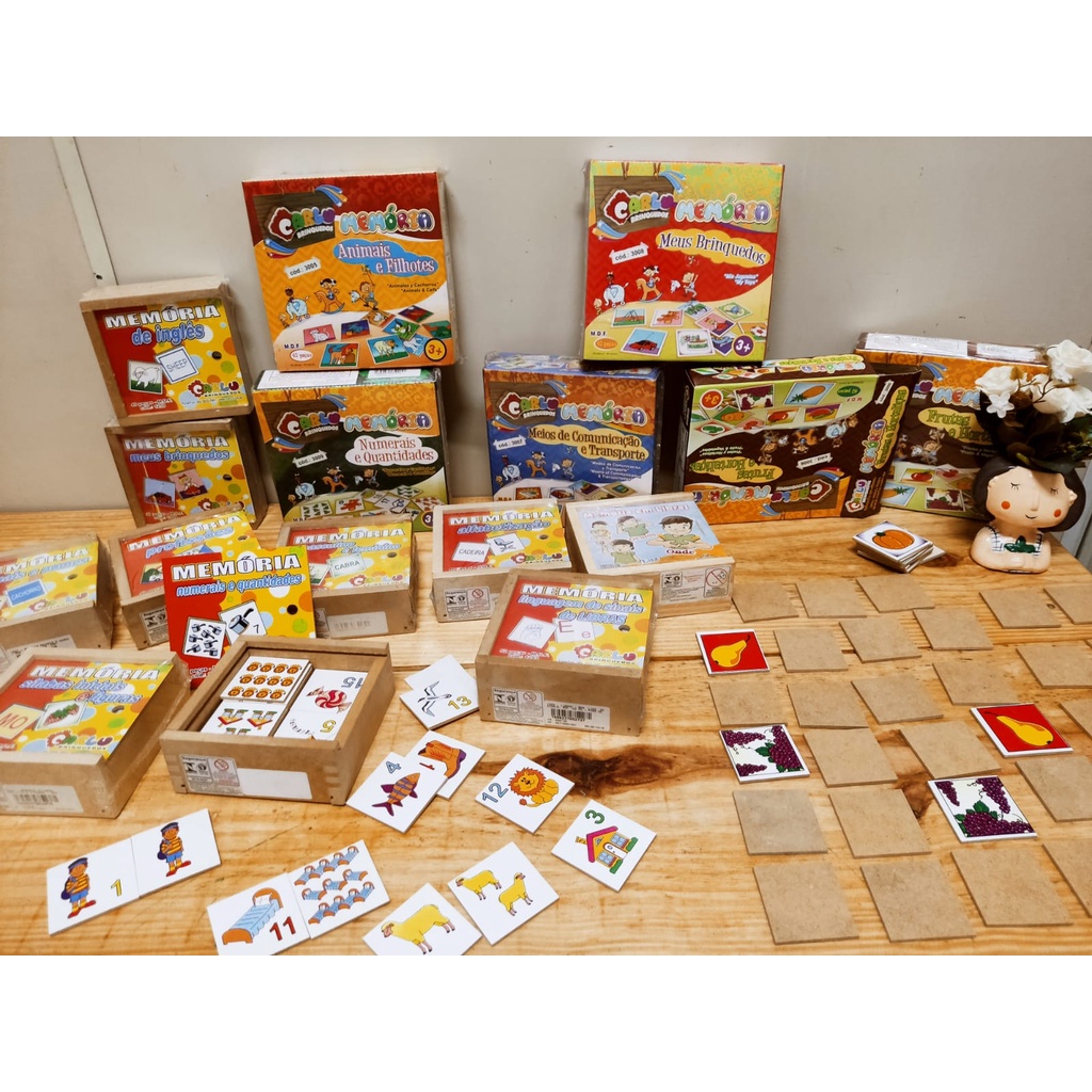 Saldão Jogo da Memória caixa madeira Carlu