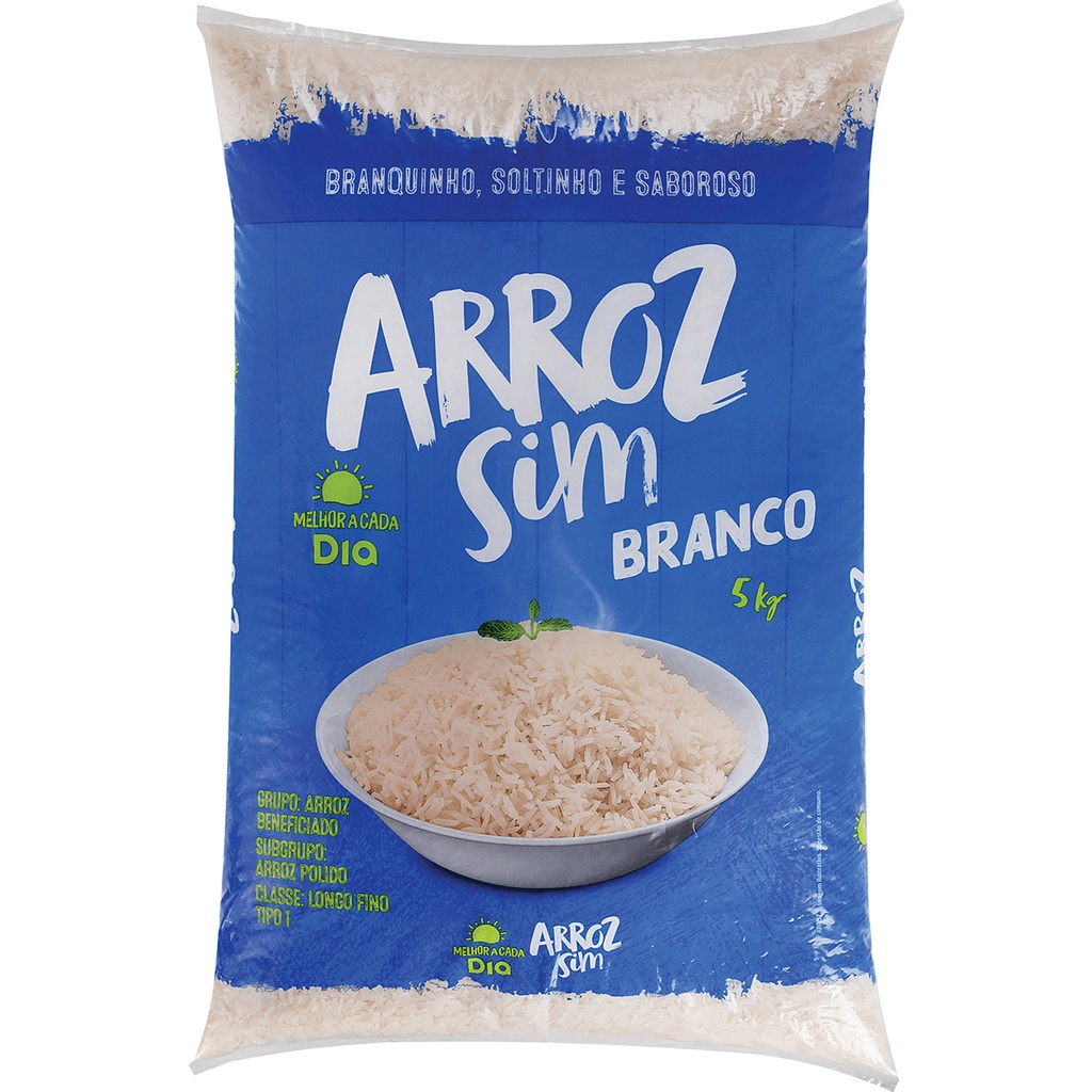 Arroz Branco Tipo 1 Dia 5Kg