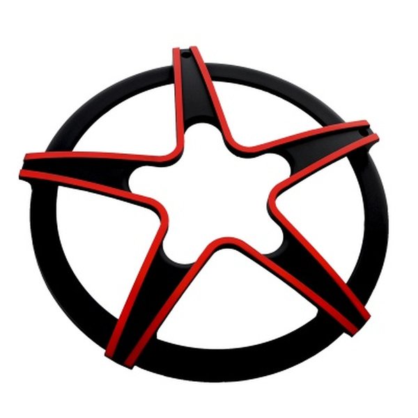 Tela Estrela Alto Falante 12 Polegadas Preto E Vermelho