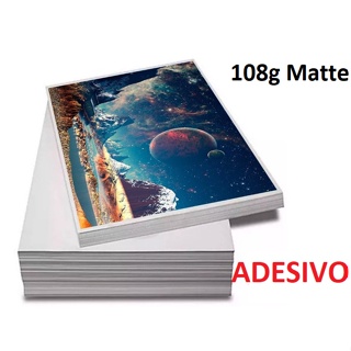 Papel Fotográfico Adesivo 108g Matte  A4 (FOSCO) – Pacote c/ 200 FOLHAS em Oferta na Shopee