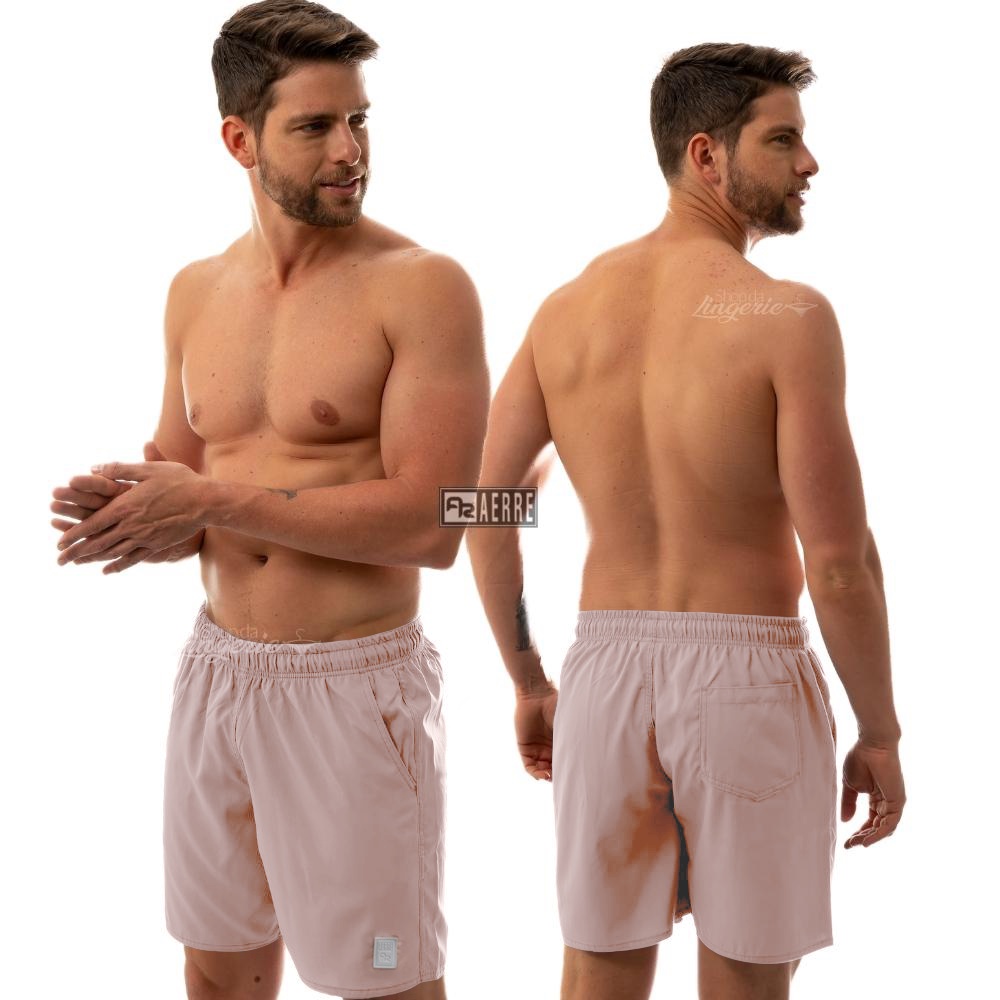 Short Bermuda Com Bolso Masculino Resistente a Agua Liso Basico Com Cordao Regulavel Moda Praia em Oferta na Shopee