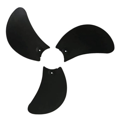 Hélice Pá Ventilador Acapulco Solaster Jogo C/ 3 Pás Preto