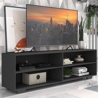 Rack para TV 75" com Pés Jazz Multimóveis MP1018 Preto em Oferta na Shopee