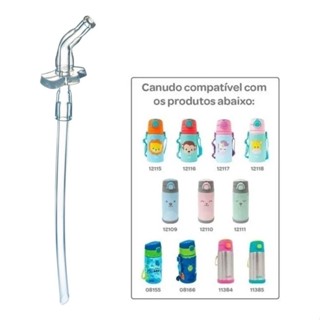 Refil Canudo Em Silicone Compativel Garrafas Termicas Buba