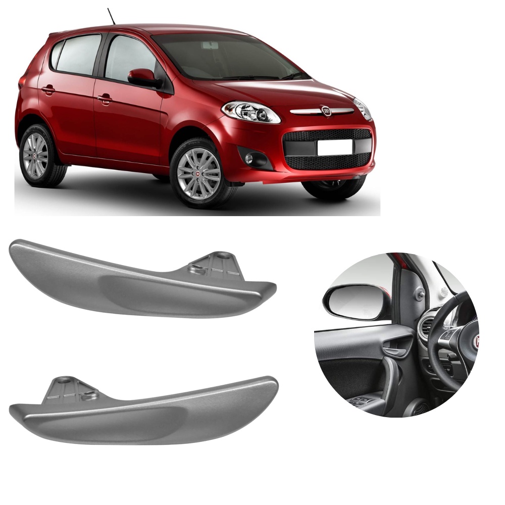 Kit 2 Maçanetas Interna s com Gatilho - Palio 2015 / 2016 / 2017 - ENVIO RÁPIDO - Spare Parts and Accessories for Vehicles