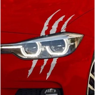 Par de Adesivos Carro Moto Arranhão Garra Universal Personalizado - Aesivo para farol