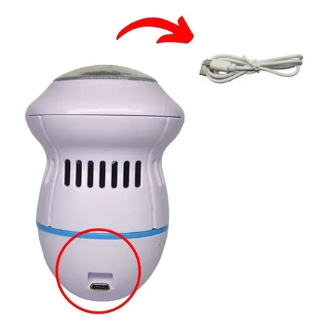 Removedor Esfoliador Recarregável Elétrico Para Pés Lixa Elimina Calos
