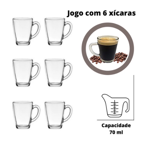 Jogo Chá Completo Café Xicara Porcelana 170ml Pires 12 Peças Luxo Premium