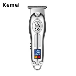 Kemei Vintage 0mm USB Máquina De Cortar Cabelo Elétrica Sem Fio Recarregável Para Aparador De Barba Masculino Barbeador Profissional