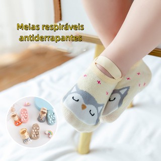 Meias De Algodão Antiderrapante Para Pisos De Bebê/Bebê/Verão