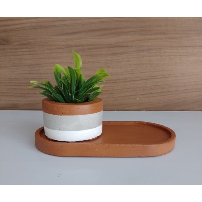 Bandeja e Vasinho multiuso para vela ou Plantas. em Oferta na Shopee