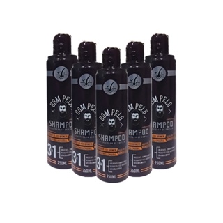 5x Shampoo Escurecedor Higieniza Hidrata Reduz Fios Brancos 250 ml - Dom Pelo