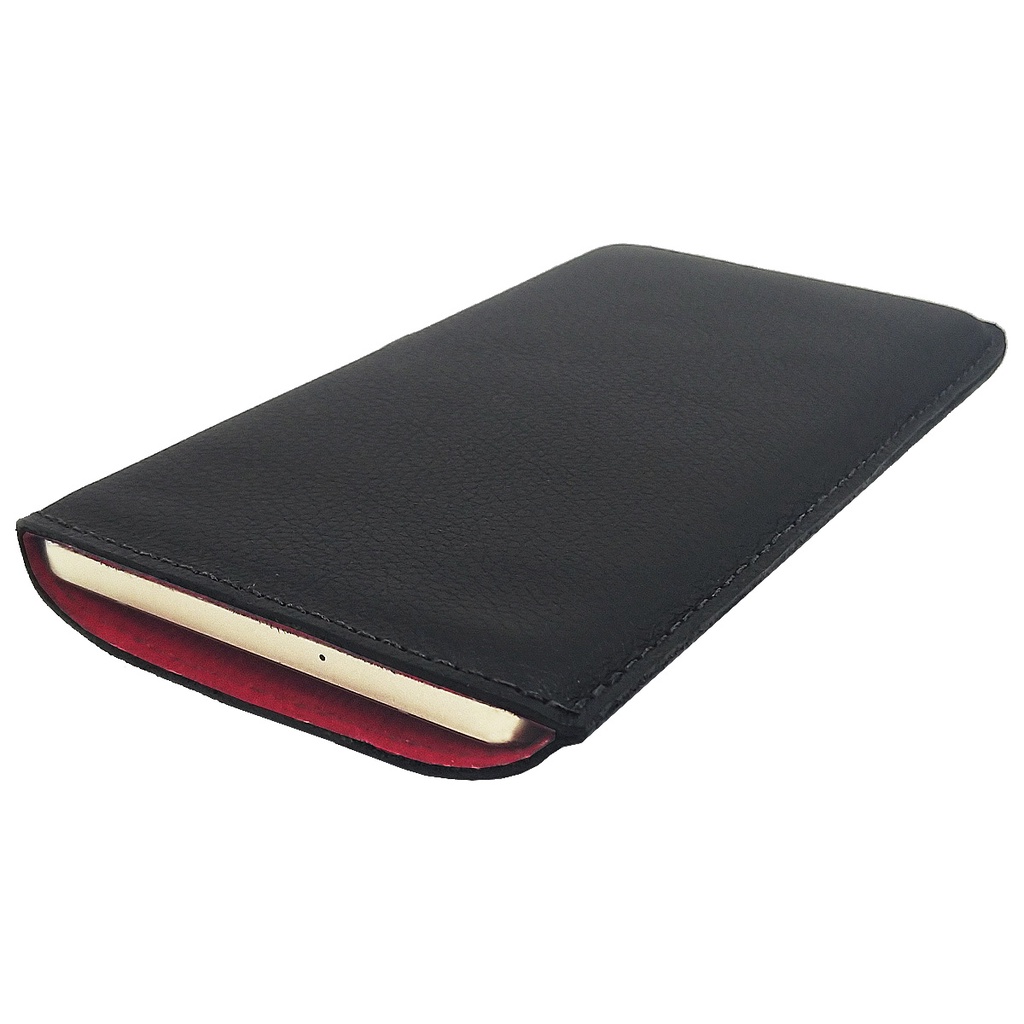 Case Capa Capinha Sob Medida para Celular Smartphone Couro Legítimo com Forro Vermelho Sarroche