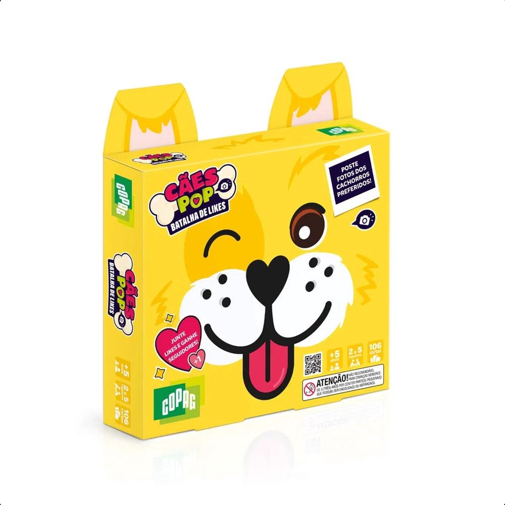 Jogo de Tabuleiro Cães Pop Batalha de Likes +5 anos Estratégia Raciocínio  Copag - 31004 em Oferta na Shopee