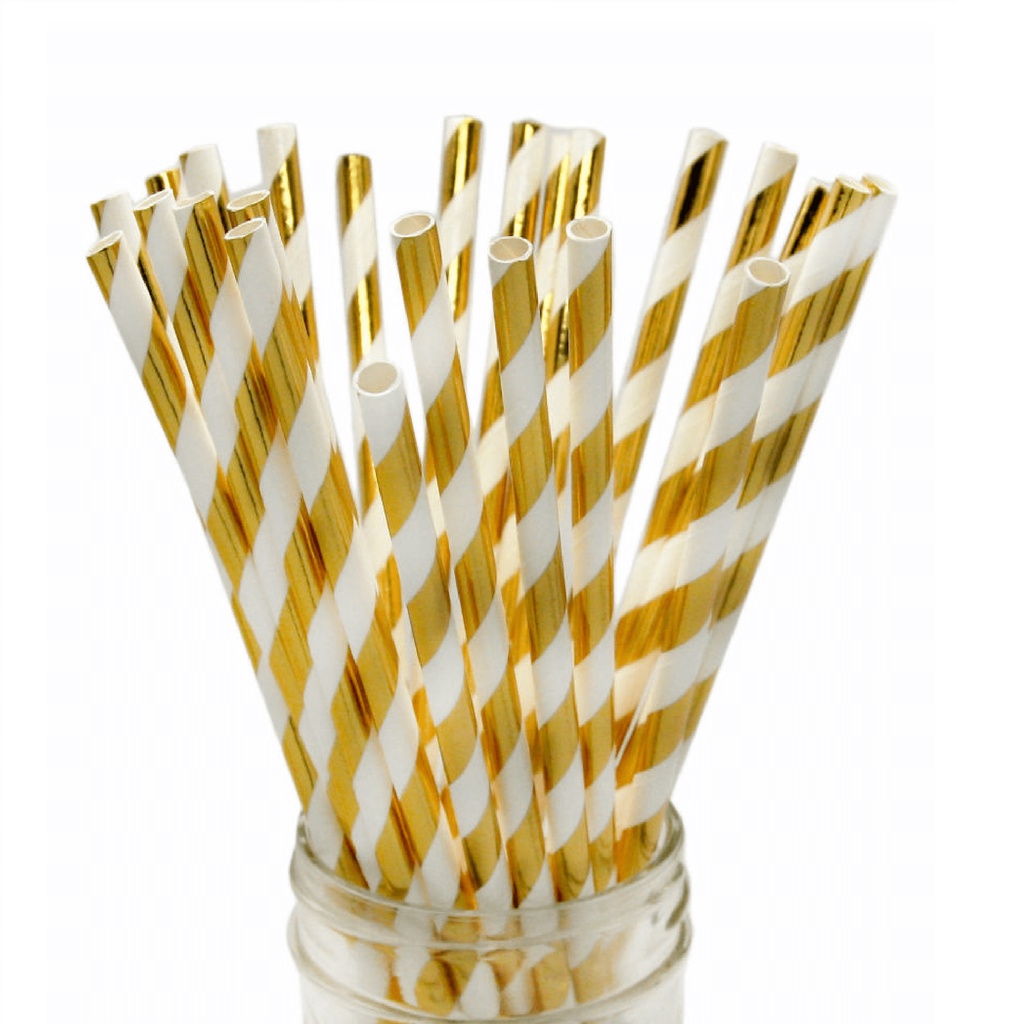 Canudo de Papel 50 unidades para Topo de bolo Coloridos Varios Modelos - Super Indicado para festas