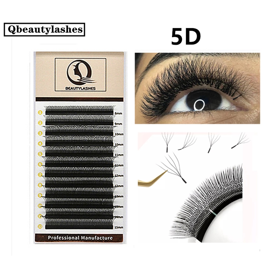 qbeautylashes cílios 5d 0.07 mm cílios para extensão cílios y volume brasilerio Extensão de cílios