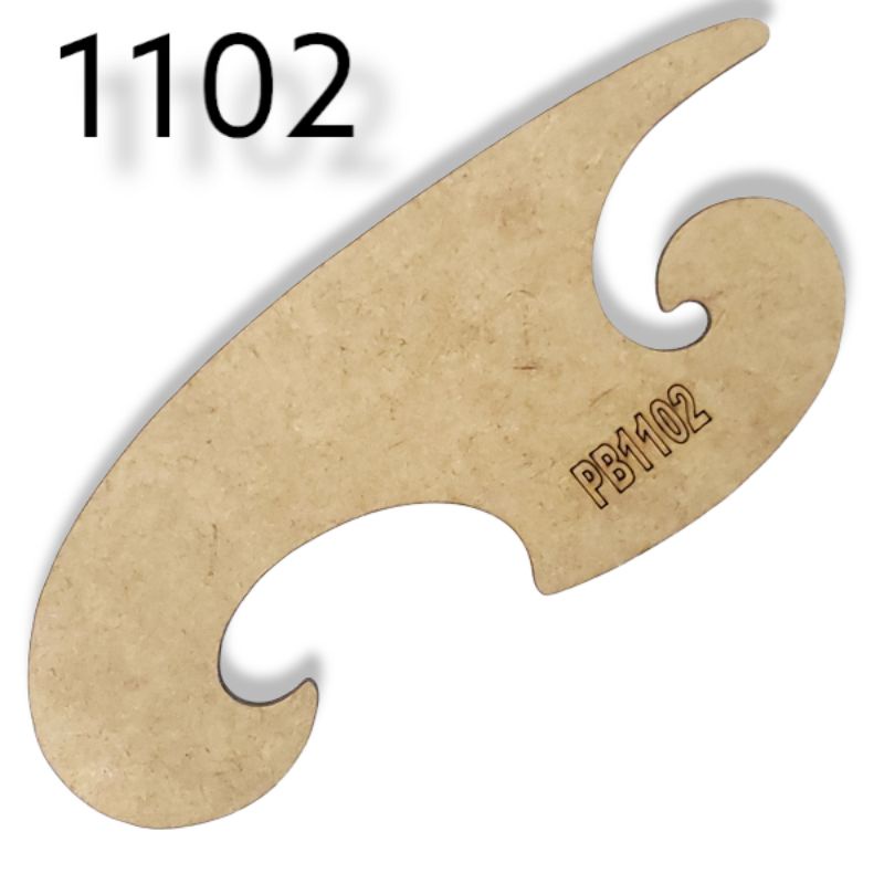 Régua Curva Francesa 1102 Mdf Costura Modelista Patchwork Promoção Dona Shô