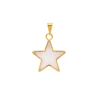Pingente Estrela Sal Grosso Folheado A Ouro 18k