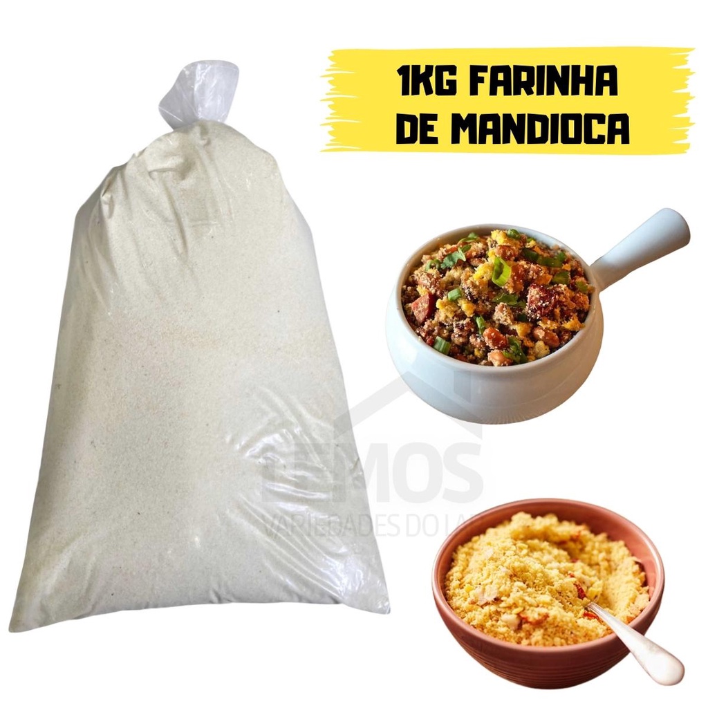 Farinha De Mandioca Torrada E Fina A Melhor Da Bahia 1 Kg Farinha Nordestina em Oferta na Shopee