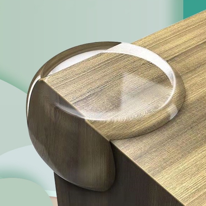 Kit C/20 Protetores De Quina Canto Silicone Redondo Protetor De Canto De Mesa