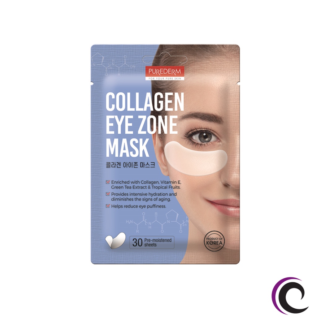 PUREDERM Collagen Under Eye Mask (30 Sheets) Under Eye Patches Dark