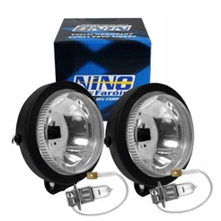 Par Farol Auxiliar Mini Milha Redondo Longo Alcance Com Lâmpadas
