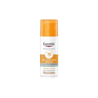 Eucerin Oil Control Tinted Protetor Solar Facial Médio FPS70 50g em Oferta na Shopee