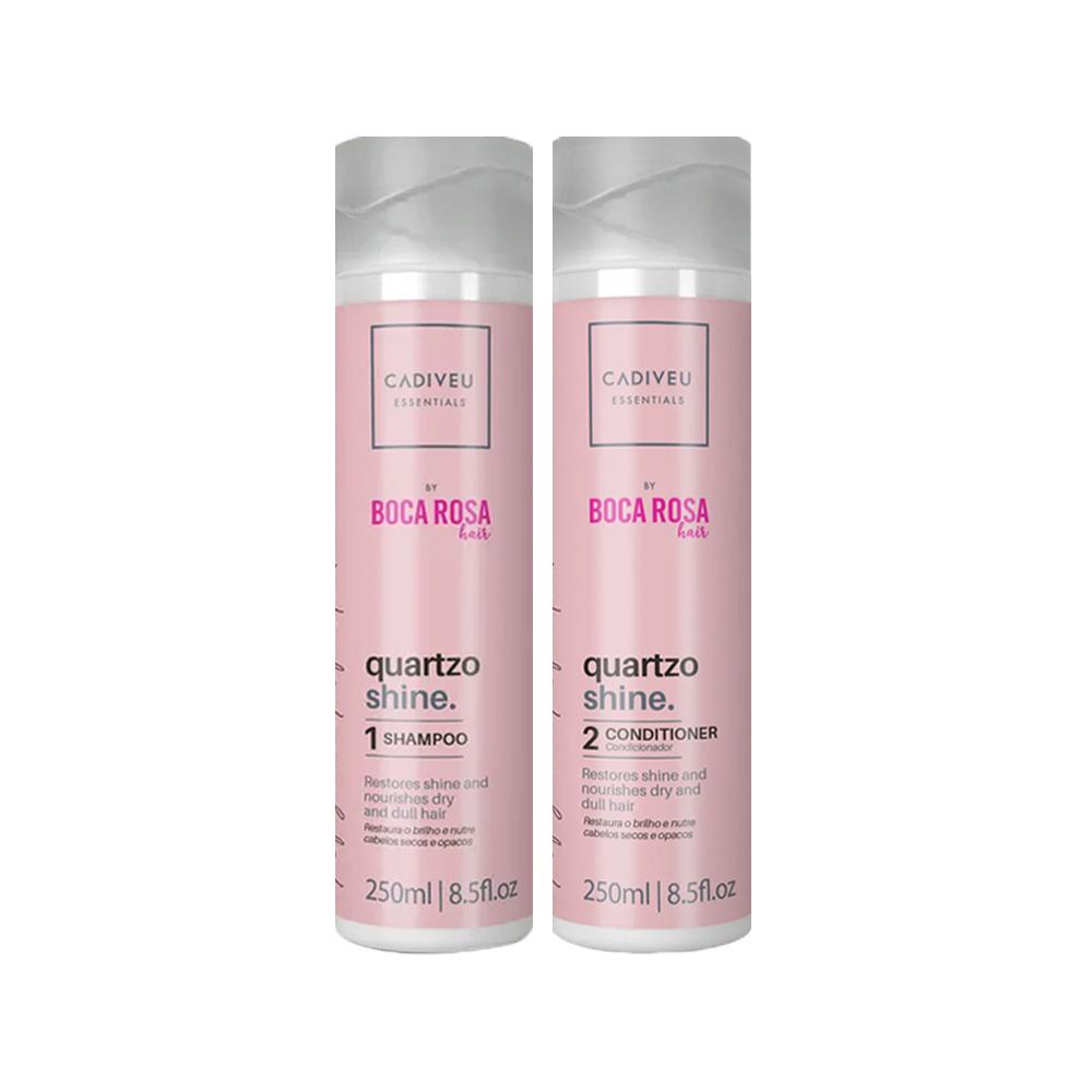 Kit Cadiveu Essentials Boca Rosa Quartzo Shine S- Shampoo e Condicionador - Beauty