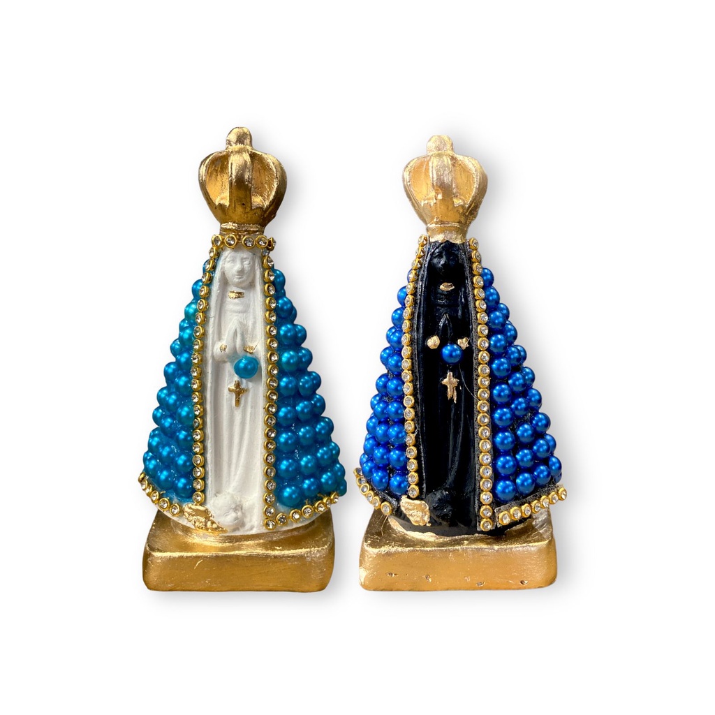 Imagem Nossa Senhora Aparecida Azul 11cm Gesso