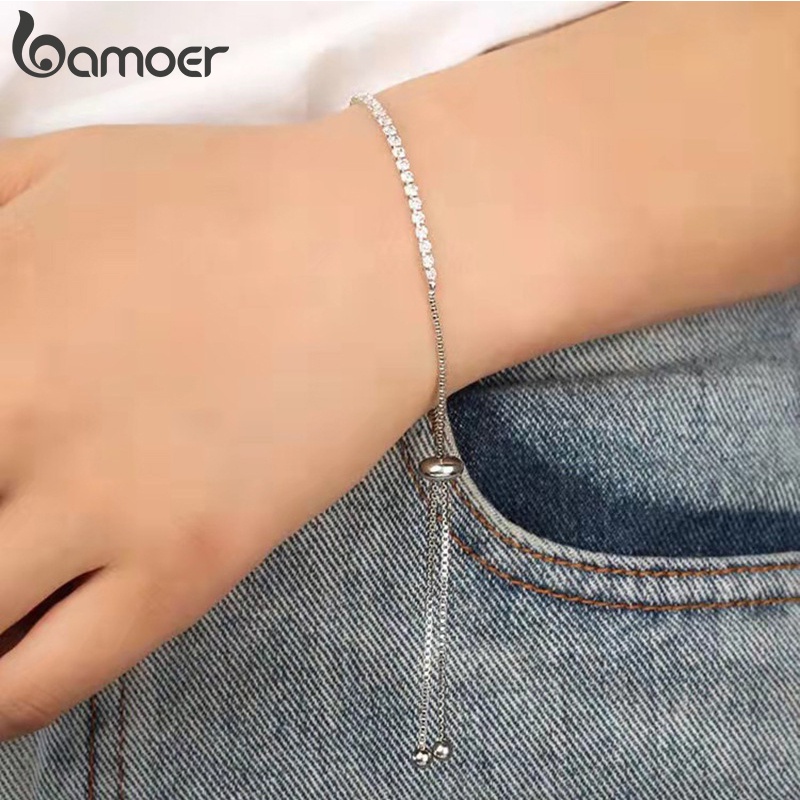 Pulseira Bamoer Brilhante Requintado Joalheria Ajustável Para Meninas Presentes em Oferta na Shopee