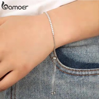 Pulseira Bamoer Brilhante Requintado Joalheria Ajustável Para Meninas Presentes