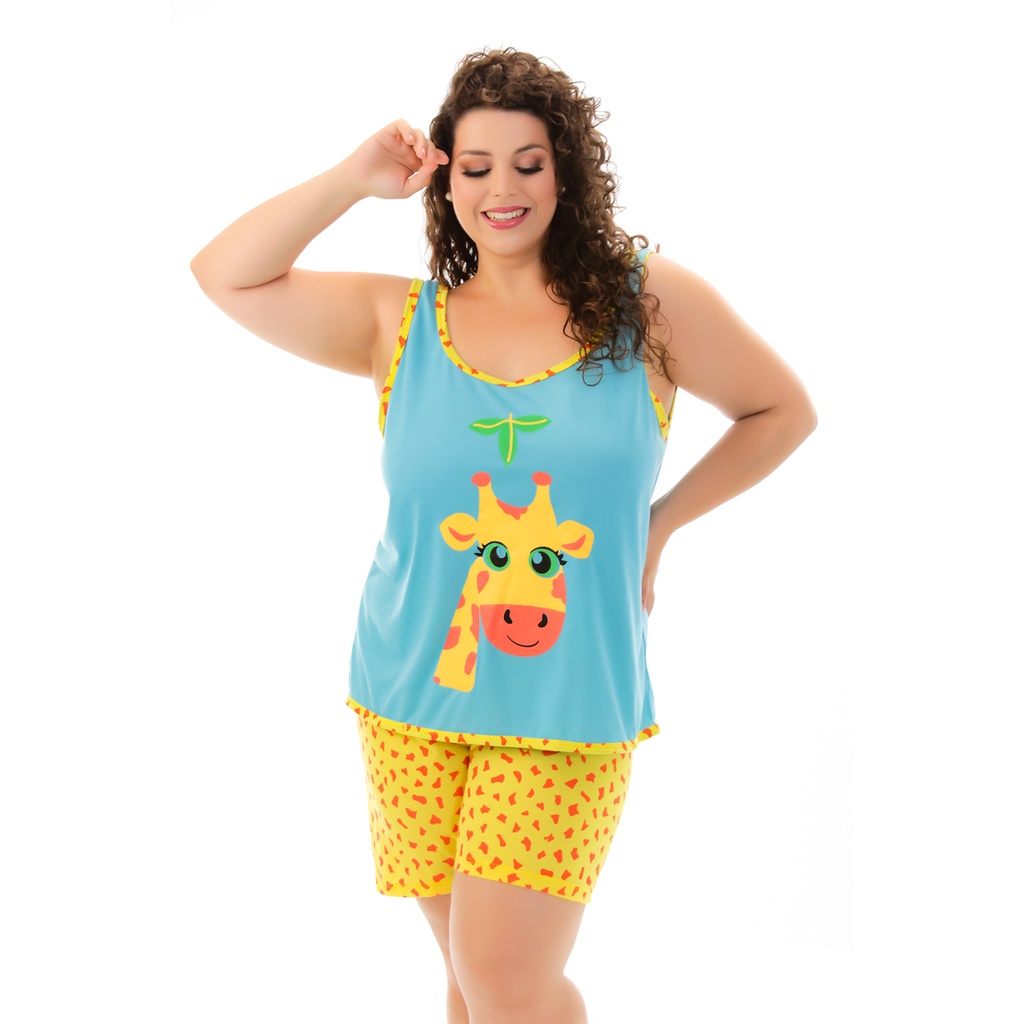 Baby Doll FM Personagens Plus Size Malha Premium Confort Short Doll Promoção Pijama Oferta em Oferta na Shopee
