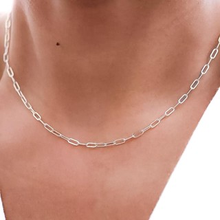 Choker Corrente Cartier Luxo Aço inox Prata ref 982