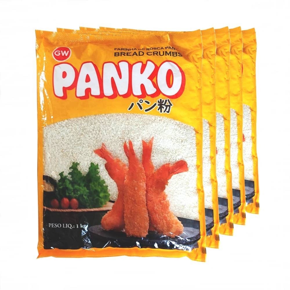 Farinha para Empanar Panko Bread Crumbs 1kg - GW (Kit com 5)